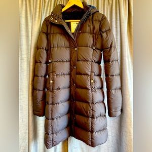 Abercrombie & Fitch Pre-owned Long Down Puffer Coat Brown Small